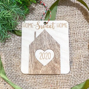 Home Sweet Home Ornament, New Home Ornament, New House Ornament, New Home Gift, First Home Ornament, First Home Gift, First House Ornament, image 2