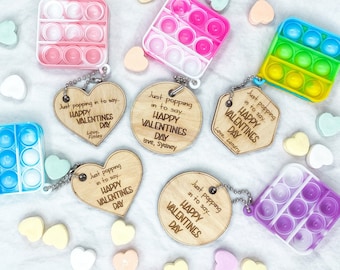 Class Valentines, pop-it valentines, Pop It Keychains, Classroom Fidget Toy, Valentine’s Exchange, pop it Party Favor, Classroom Favors