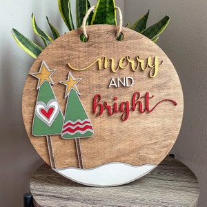 Merry and Bright, Merry and Bright Sign, Christmas Decor, Christmas Sign, Merry Christmas Decor, XMas Decoration, Bright Christmas Sign