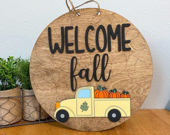 Willkommen Herbst Türhänger, Herbst Türhänger, Kürbis Türhänger, Herbst Türhänger, Willkommen Fall Schild, Kürbis Schild, Herbst Schild