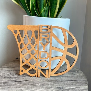 Basketball Name Sign, Wood Basketball Sign, Basketball Gift, Basketball Wall Art, Basketball ...