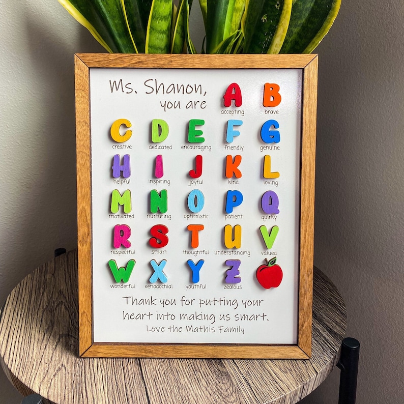 Teacher Gift, Teacher Appreciation, Personalized Teacher Gift, Educator Gift, Teacher Thank You, School Thanks, Preschool Gift, Elementary image 1