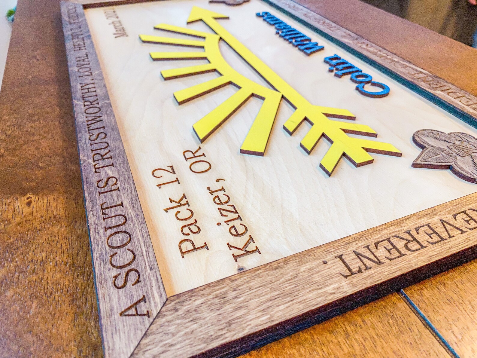 Arrow of Light Plaque Cub Scout Arrow of Light Framed Arrow Etsy