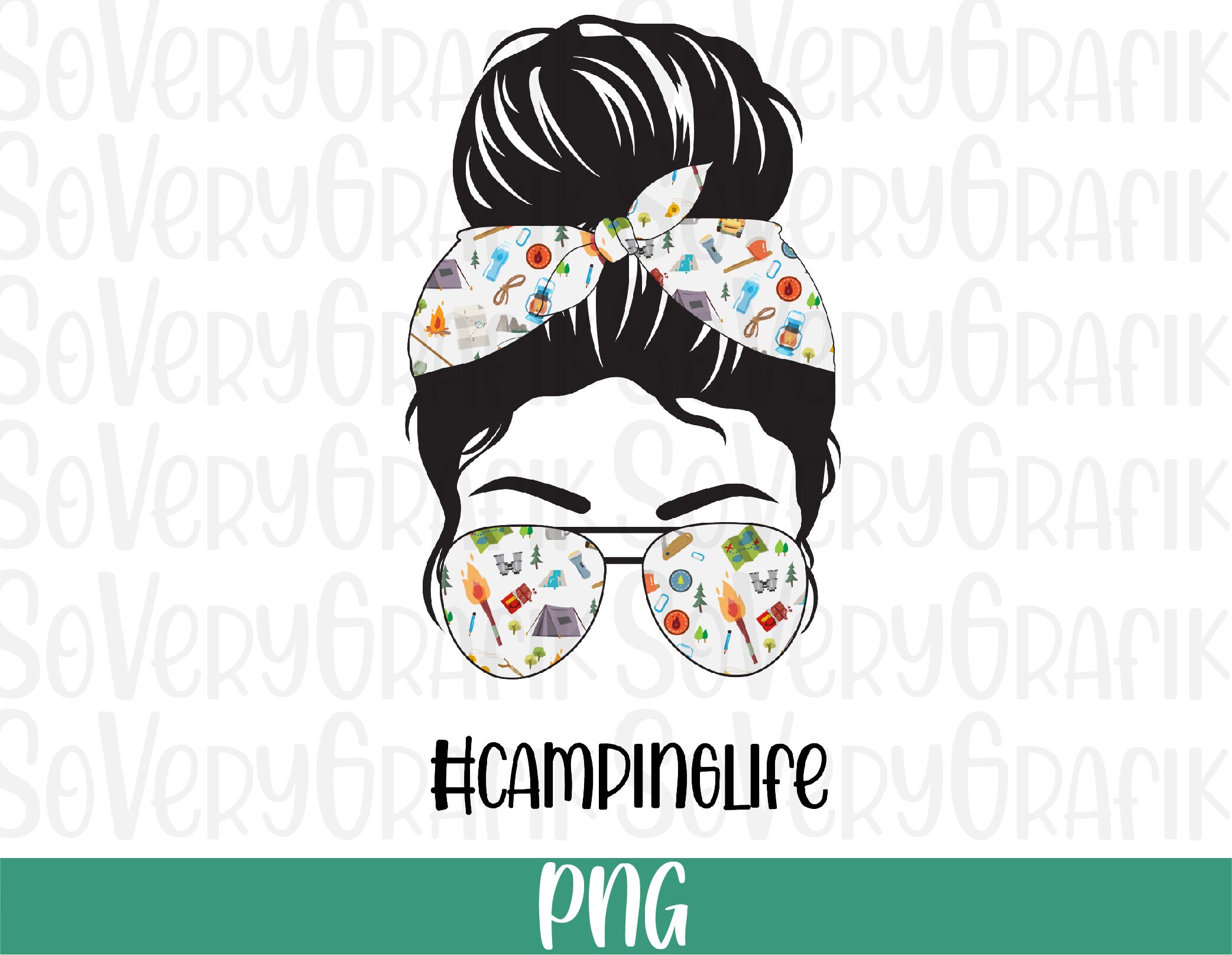 Free Free 195 Messy Bun Camping Life Svg SVG PNG EPS DXF File