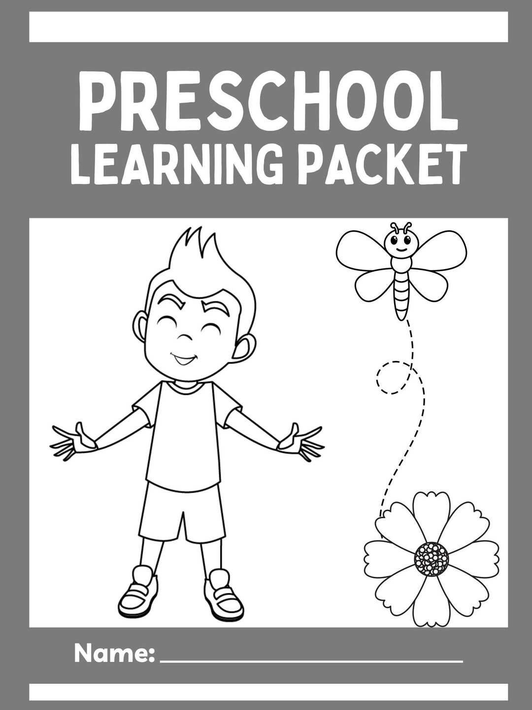Preschool Learning Pack 17 Pages of Worksheets With Number, Letters ...