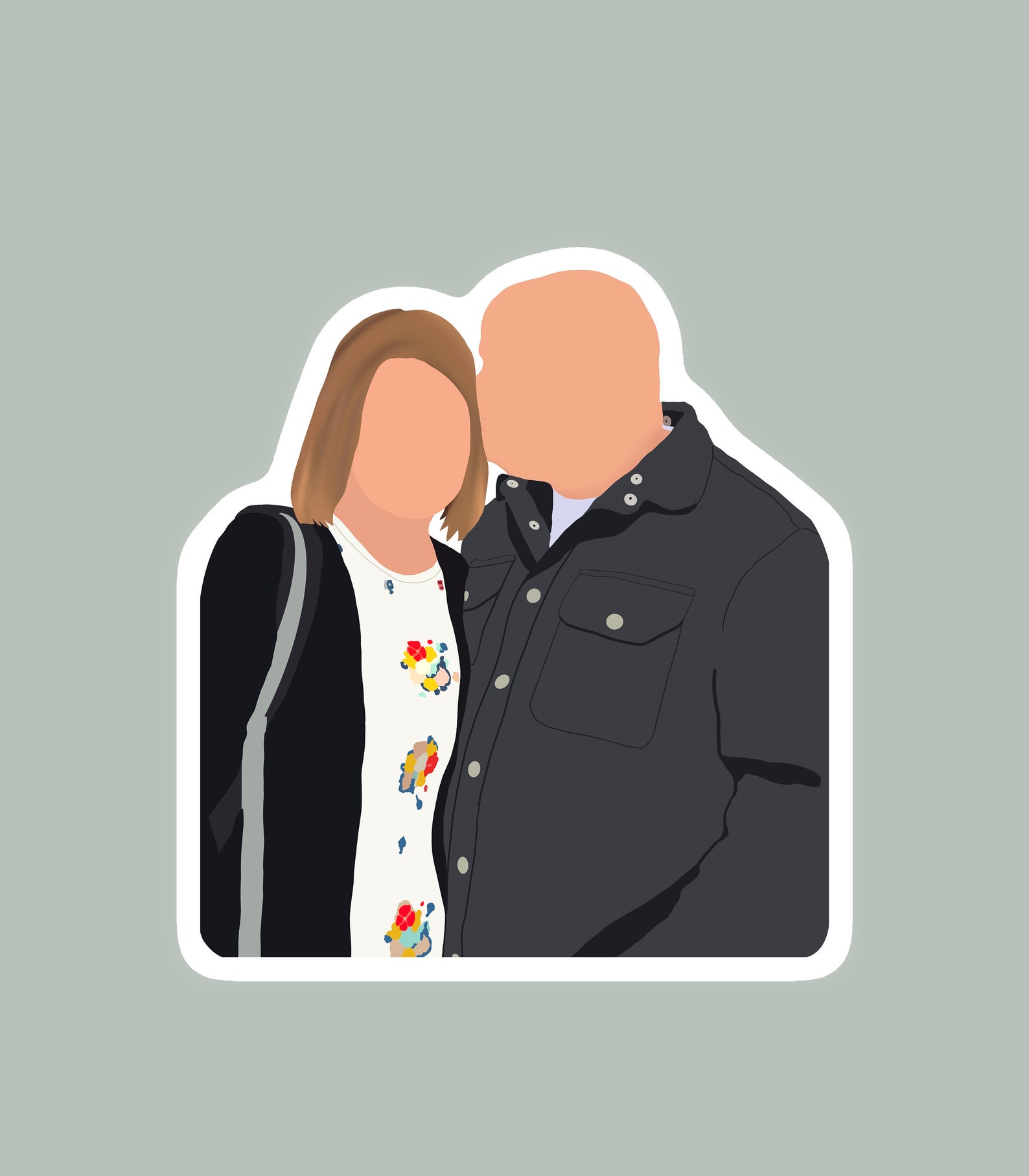 Custom Portrait Stickers Etsy