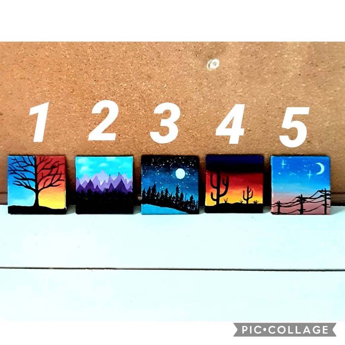 Mini canvas painting Etsy