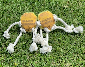 BarkCoin Plush Dog Toy, Eco Friendly Cotton Chew Toy