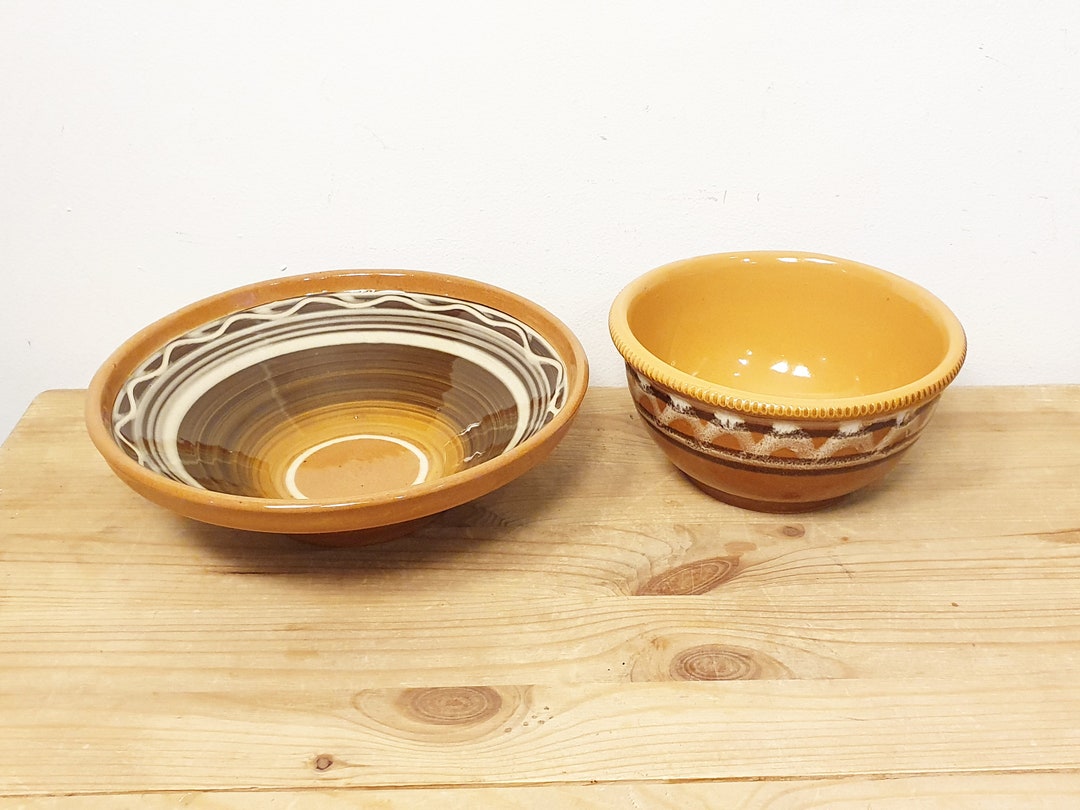 Vintage Ceramic Serving Bowls Set of 2 Pottery Bowls Soviet Etsy