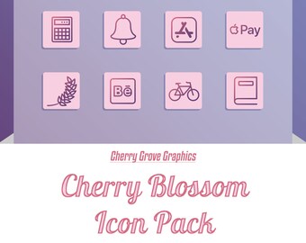 Cherry Blossom Theme Icon Pack | iPhone iOS14 | 210 Icons