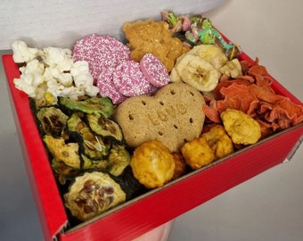 Dog Treat Box, Specialty gourmet dog treats, Pick n Mix, dog birthday, gotcha day, personalised letterbox gift, gift for dog lovers
