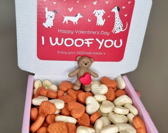 Valentine's Day Dog Treats Box, Dog Treats for Valentine's Day, Valentine's Day, Personalised dog treats, Valentine's for the dog, dog lover