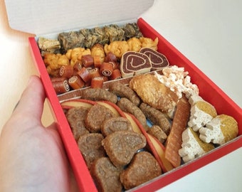 THE MEAT & FISH combo option: Personalised Dog Treat Graze Box or Barkuterie Board - Perfect for any Occasion - Homemade Letterbox Gift