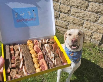MEAT DOG TREATS Graze Box,  Specialty gourmet treats, puppy birthday, gotcha day, get well soon, letterbox gift, dog mum, presents for a dog