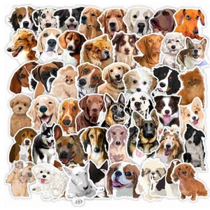 Pegatinas para perros, calcomanías para perros, pegatinas para computadoras portátiles, pegatinas de dibujos animados, pegatinas para cachorros, pegatinas para perros, pegatinas para perros lindos, etiqueta para perros, amante de los perros