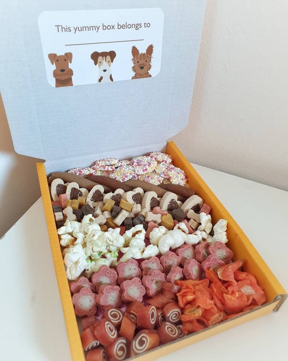 Dog Treat Box Personalised Letterbox Gift Birthday Gotcha Day Get