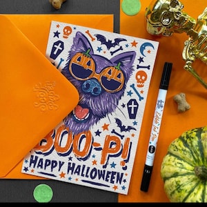 REGALO DE HALLOWEEN PARA PERROS Cumpleaños de perro, día de la adopción, tarjeta de cumpleaños para perro, golosina vegana para perro, golosina de tocino para perro, golosina de pollo para perro, recuperación del perro, regalo para perro
