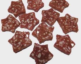 Chicken Salami Stars Dog Treats – High Protein Duck & Cartilage Rewards, Natural Chewy Hearts for Training, Small Dog Treats UK Pet Snack