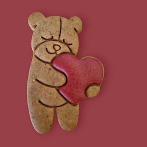 VALENTINE&#39;S DOG BISCUIT | Valentine&#39;s dog gift, grain free dog biscuit, gifts for dog, birthday dog treats, dog natural treats, puppy treats