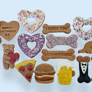 NOVELTY DOG BISCUIT | dog biscuits, gifts for dogs, birthday dog treats, natural dog treats, homemade dog treats, dog biscuits, puppy treats