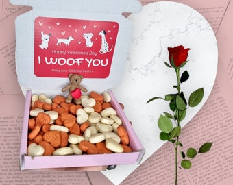 NATURAL DOG TREATS for Valentine's day, doggy gift, grain free dog biscuits, Valentine's gifts for dogs, Valentine's day treats for puppies