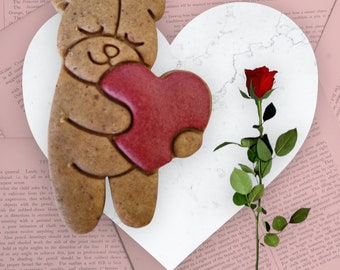 VALENTINE'S DAY treats for dogs - Valentine's day dog gift, grain free dog biscuits, Valentine's gifts for dogs, Valentine's day for puppies