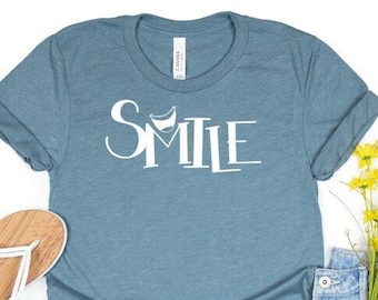 Smile Graphic T-Shirt, Positive Vibes Tee