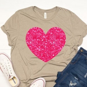 Glitter heart shirt, Love T-shirt,  Glitter shirt, Colored Hearts Shirt, Love is Life, Valentine's Day, Gift for her, Valentine's shirt