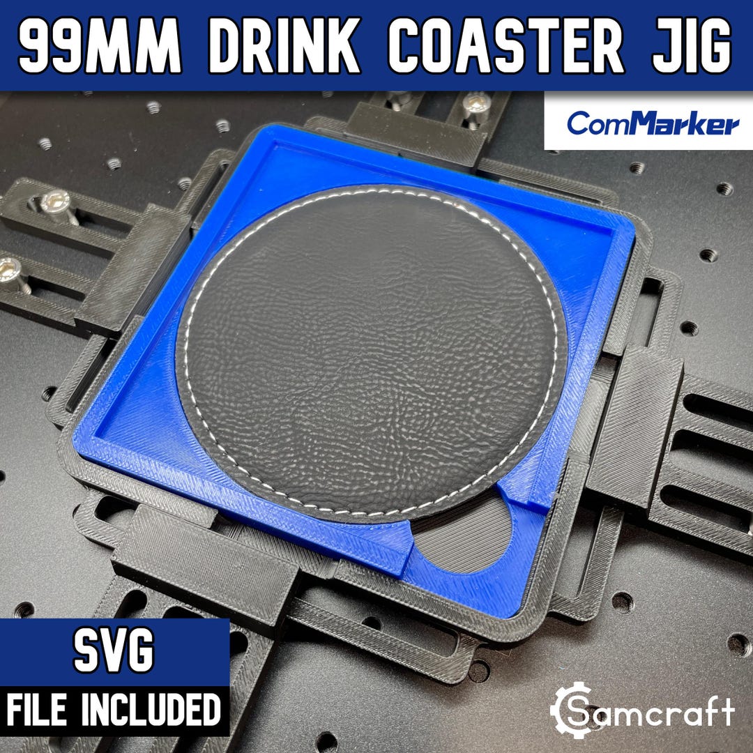 Coaster Jigs Vector 99mm Drink Coaster Jig for Commarker Lasers (SVG File) - Etsy