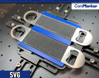 ComMarker Laser Bottle Opener Jig: Customizable Layout, Made in USA (SVG File)