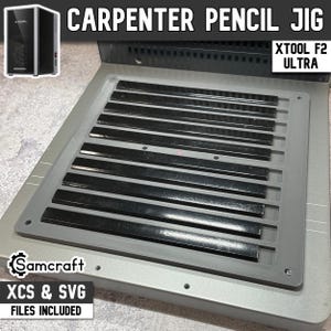xTool F2 Ultra Carpenter Pencil Laser Jig – Precision Engraving Alignment Tool for Lumber Pencils (XCS & SVG File)