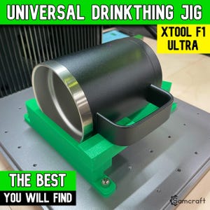 Plantilla para vasos y copas xTool F1 Ultra Drinkware: plantilla para vasos, vasos de chupito, tazas, copas de vino, tazas, pilsner, fundas y bebidas de Samcraft