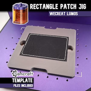 WeCreat Lumos Rectangle Patch Jig - Engraving Tool for Rectangle Leather Patches by Samcraft
