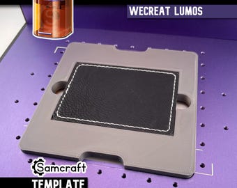 Plantilla para parches rectangulares WeCreat Lumos: herramienta de grabado para parches rectangulares de cuero de Samcraft