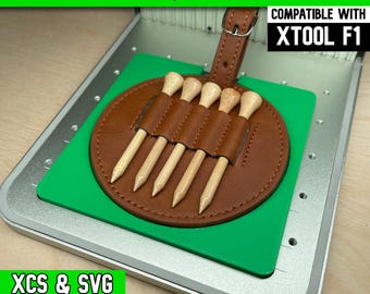 xTool F1 Golf Tee Holder Jig: Laser Alignment Template (XCS & SVG File)