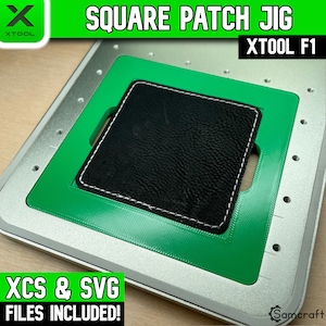 xTool F1 Quadrat Flicken Schablone, xTool Fiber Laser Schablone, Laser Schablone, Laser Vorlage, XCS File, Hut Aufnäher Schablone, Aufnäher Schablone, Samcraft