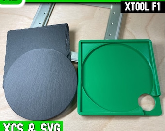 xTool F1 4-inch Drink Coaster Laser Jig (XCS & SVG File)