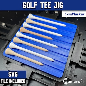 T-stuk voor golf voor ComMarker-lasers | Lasergegraveerde golfartikelen | Gemaakt in de VS door Samcraft