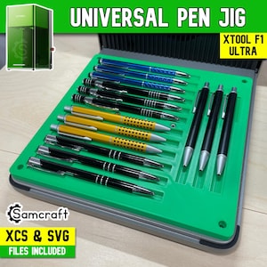 xTool F1 Ultra Pen Jig | Fiber Laser Engraving Accessory with XCS File by Samcraft