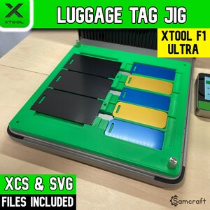 xTool F1 Ultra Metall-Gepäckanhänger, xTool Fiber Laser Jig, xTool F1 Ultra Jig, Fiber Jig, XCS File, Samcraft
