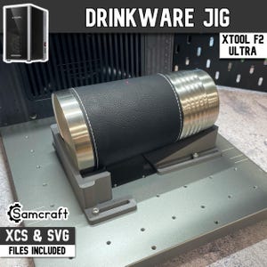 xTool F2 Ultra Drinkware Laser Jig - Universal Engraving Tool for Tumblers, Shot Glasses, Mugs, Wine Glasses