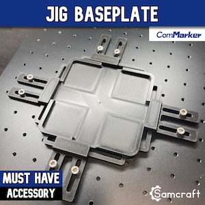 Baseplate de gabarito de laser para ComMarker | M5 x 25 mm | Base de laser Galvo de troca rápida | Feito por Samcraft