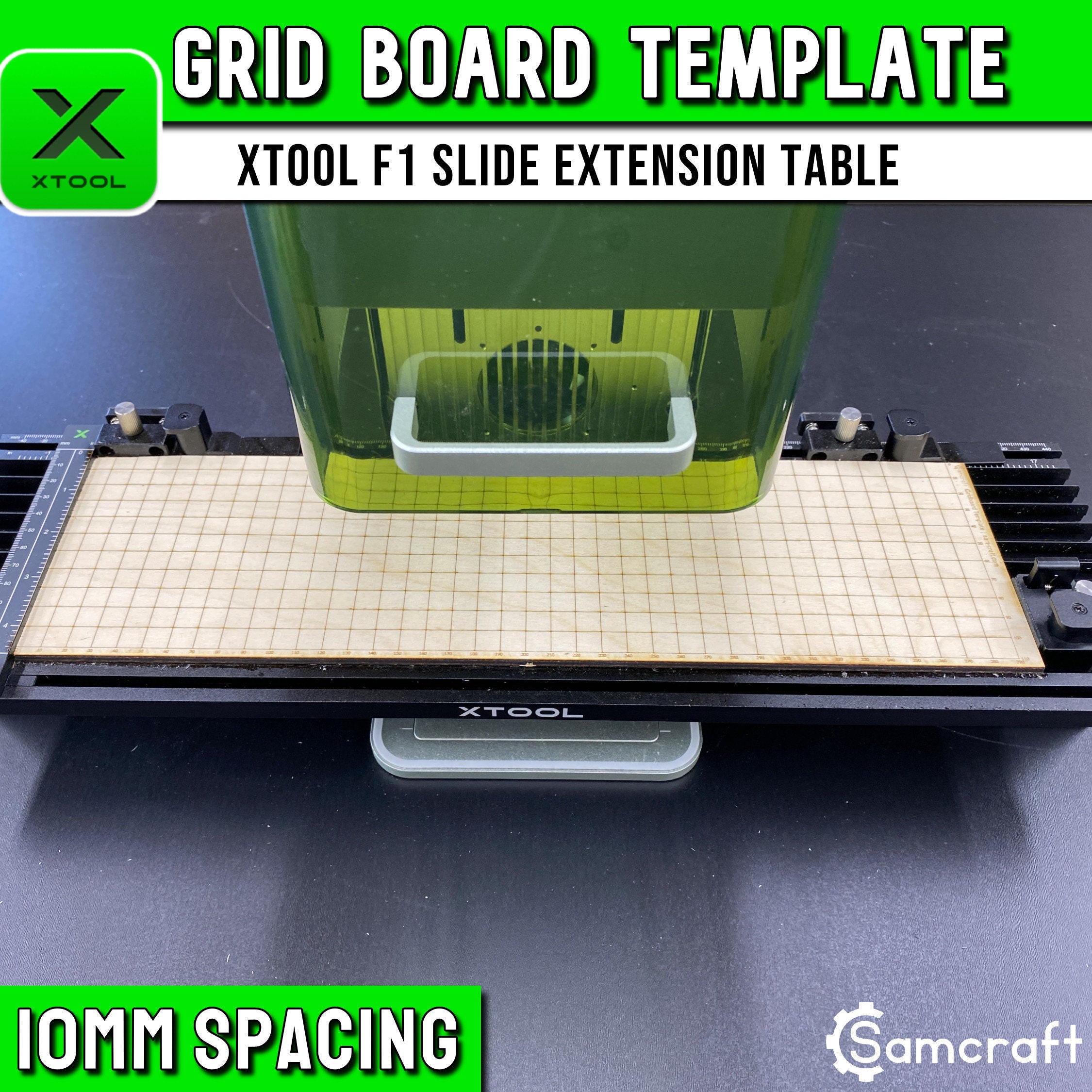 Xtool F1 Gridboard File, Xtool F1 Template, Xtool F1 Slide Extension, Grid  Board Template, XCS File, Laser Engraving File, Samcraft 