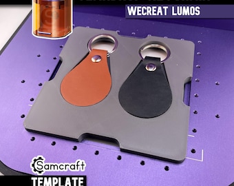 Plantilla para llavero de cuero WeCreat Lumos: herramienta de grabado láser y plantilla SVG