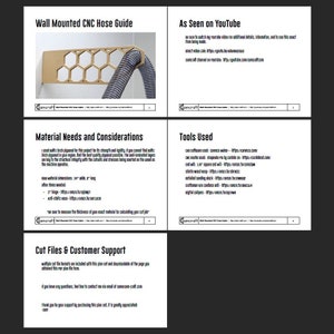 CNC Dust Collection Hose Bracket Project Plan & Cut Files - Instant Download (svg, dxf, eps, pdf) Shapeoko X Carve Onefinity CNC Woodworking image 2