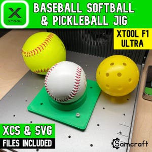 xTool F1 Ultra Baseball Jig, Softball Jig, Pickleball Jig - Samcraft