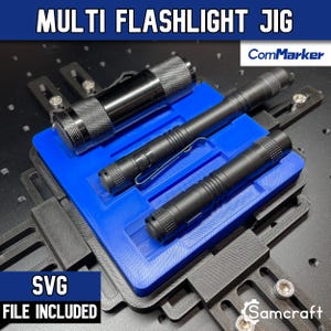 Plantilla para linternas láser ComMarker / Linternas grabadas con láser / Linterna táctica / Linterna de aluminio / Fabricada en EE. UU. por Samcraft