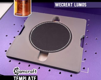 Plantilla para parches redondos WeCreat Lumos: herramienta de grabado para parches de cuero redondos de 6,35 y 7,62 cm de Samcraft