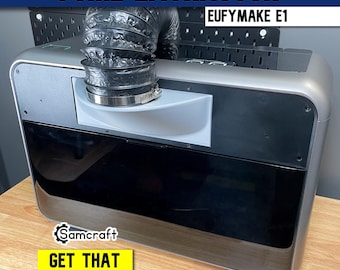 eufyMake E1 Fume Extractor - UV Printer Resin Fume & VOC Vent Adapter, Fits 4 Inch or xTool AP2 Hose - Filter Replacement, Made in USA