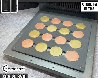 Plantilla para monedas metálicas Samcraft xTool F2 Ultra para grabado de monedas de 40 mm